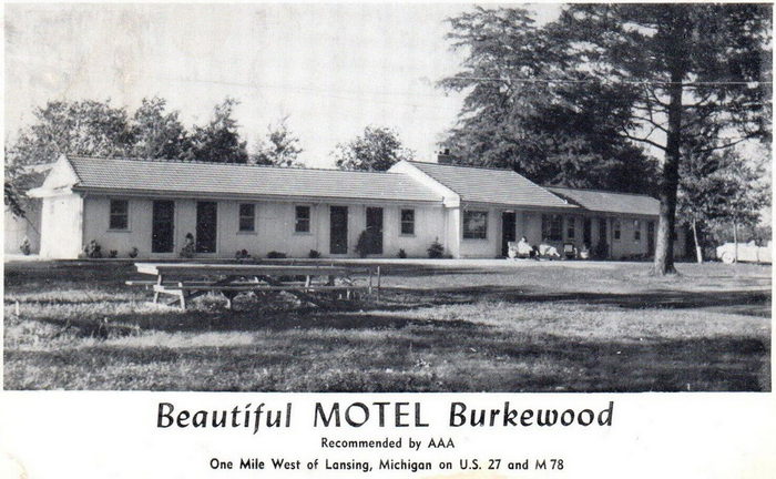 Burkewood Motel (Burkewood Inn) - Old Postcard (newer photo)